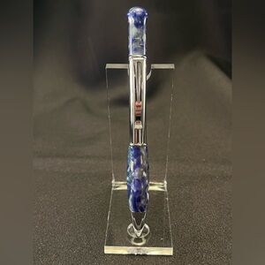 Monteverde Blue Marbled Twist Ballpoint Pen – Ergonomic Triangular Grip
